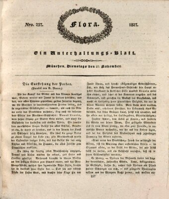 Flora (Baierische National-Zeitung) Dienstag 27. November 1827