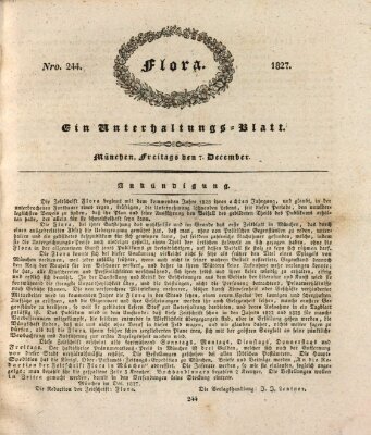 Flora (Baierische National-Zeitung) Freitag 7. Dezember 1827