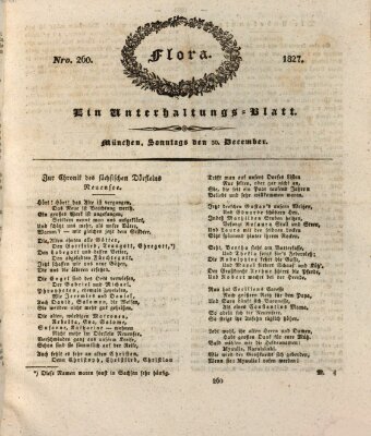 Flora (Baierische National-Zeitung) Sonntag 30. Dezember 1827