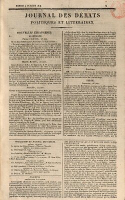 Journal des débats politiques et littéraires Samstag 4. Juli 1818