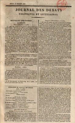 Journal des débats politiques et littéraires Donnerstag 16. Juli 1818