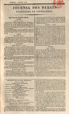 Journal des débats politiques et littéraires Freitag 17. Juli 1818