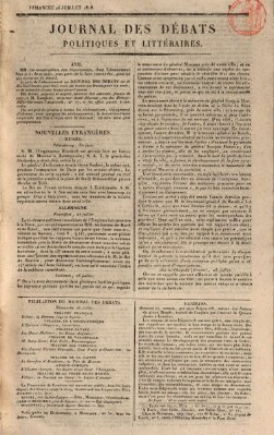 Journal des débats politiques et littéraires Sonntag 26. Juli 1818