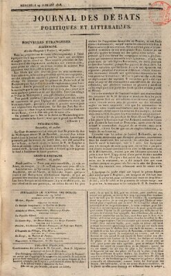 Journal des débats politiques et littéraires Mittwoch 29. Juli 1818