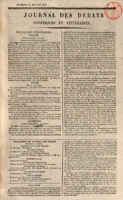 Journal des débats politiques et littéraires Freitag 31. Juli 1818