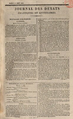 Journal des débats politiques et littéraires Samstag 1. August 1818