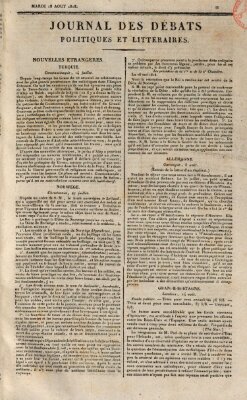 Journal des débats politiques et littéraires Dienstag 18. August 1818