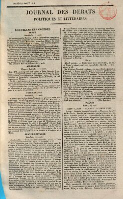 Journal des débats politiques et littéraires Dienstag 25. August 1818