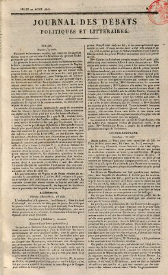 Journal des débats politiques et littéraires Donnerstag 27. August 1818