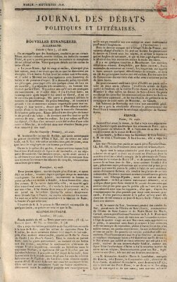 Journal des débats politiques et littéraires Dienstag 1. September 1818