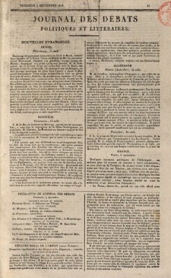 Journal des débats politiques et littéraires Freitag 4. September 1818