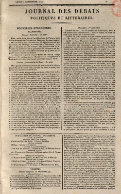 Journal des débats politiques et littéraires Montag 7. September 1818