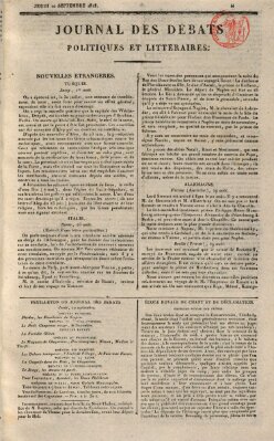Journal des débats politiques et littéraires Thursday 10. September 1818