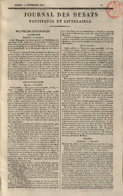 Journal des débats politiques et littéraires Samstag 12. September 1818
