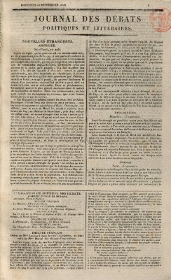 Journal des débats politiques et littéraires Mittwoch 16. September 1818