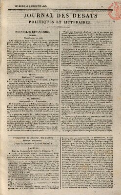 Journal des débats politiques et littéraires Freitag 18. September 1818