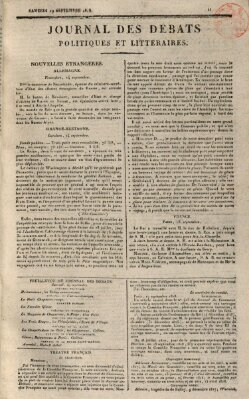 Journal des débats politiques et littéraires Samstag 19. September 1818