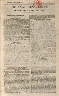 Journal des débats politiques et littéraires Freitag 25. September 1818