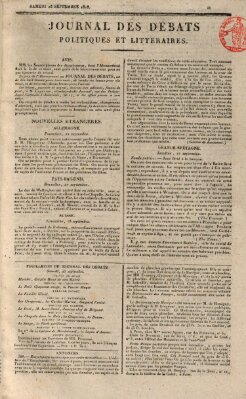 Journal des débats politiques et littéraires Samstag 26. September 1818