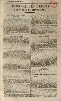 Journal des débats politiques et littéraires Sonntag 27. September 1818