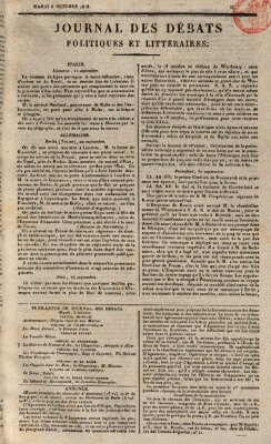 Journal des débats politiques et littéraires Dienstag 6. Oktober 1818