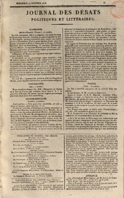 Journal des débats politiques et littéraires Mittwoch 14. Oktober 1818