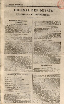 Journal des débats politiques et littéraires Dienstag 20. Oktober 1818