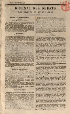 Journal des débats politiques et littéraires Donnerstag 5. November 1818