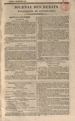 Journal des débats politiques et littéraires Samstag 7. November 1818