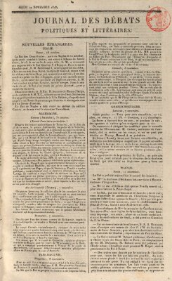 Journal des débats politiques et littéraires Donnerstag 12. November 1818