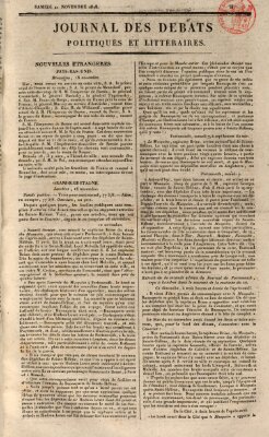 Journal des débats politiques et littéraires Samstag 21. November 1818