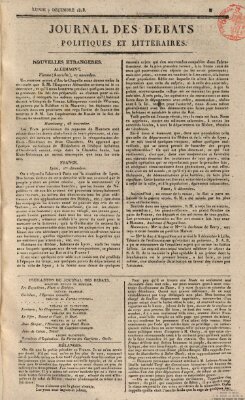 Journal des débats politiques et littéraires Montag 7. Dezember 1818