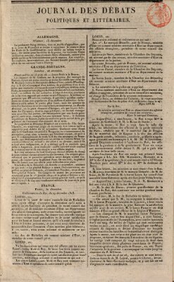 Journal des débats politiques et littéraires Mittwoch 30. Dezember 1818