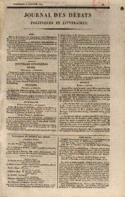 Journal des débats politiques et littéraires Freitag 8. Januar 1819