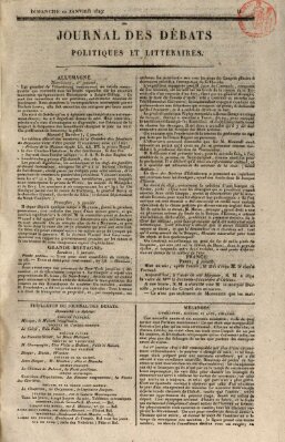 Journal des débats politiques et littéraires Sonntag 10. Januar 1819