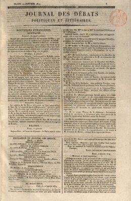 Journal des débats politiques et littéraires Dienstag 12. Januar 1819