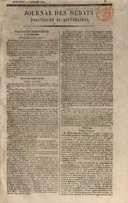 Journal des débats politiques et littéraires Mittwoch 13. Januar 1819