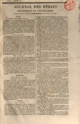 Journal des débats politiques et littéraires Donnerstag 14. Januar 1819