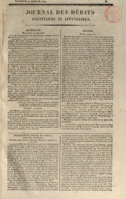 Journal des débats politiques et littéraires Freitag 15. Januar 1819