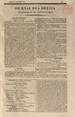 Journal des débats politiques et littéraires Montag 18. Januar 1819