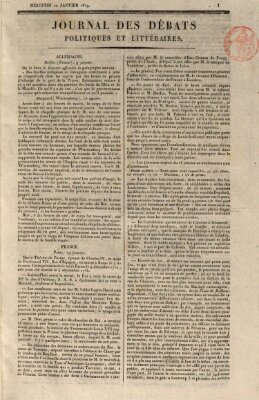 Journal des débats politiques et littéraires Mittwoch 20. Januar 1819