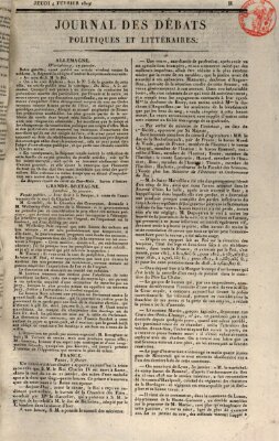 Journal des débats politiques et littéraires Donnerstag 4. Februar 1819