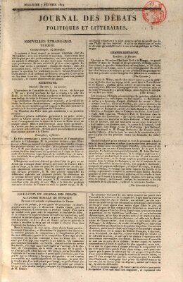 Journal des débats politiques et littéraires Sonntag 7. Februar 1819