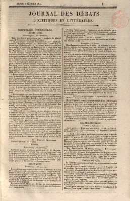 Journal des débats politiques et littéraires Montag 8. Februar 1819
