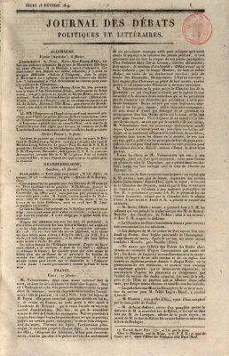 Journal des débats politiques et littéraires Donnerstag 18. Februar 1819