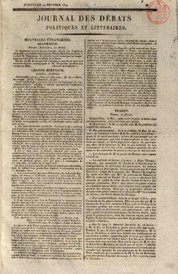 Journal des débats politiques et littéraires Sonntag 21. Februar 1819