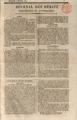 Journal des débats politiques et littéraires Sonntag 28. Februar 1819