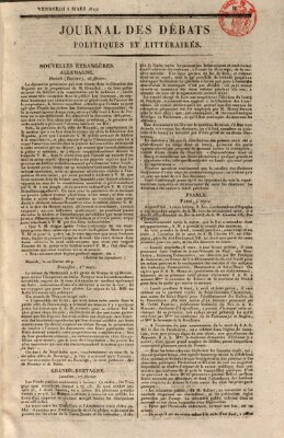 Journal des débats politiques et littéraires Freitag 5. März 1819