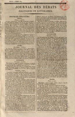 Journal des débats politiques et littéraires Donnerstag 11. März 1819