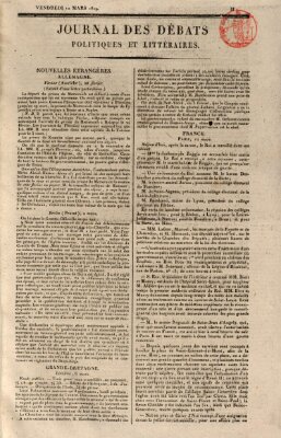 Journal des débats politiques et littéraires Freitag 12. März 1819